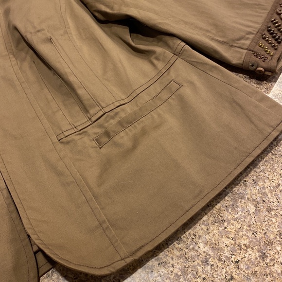 NWT Coldwater Creek Brown Shaped Bead Detailed Jacket Misses 16 - Picture 5 of 17